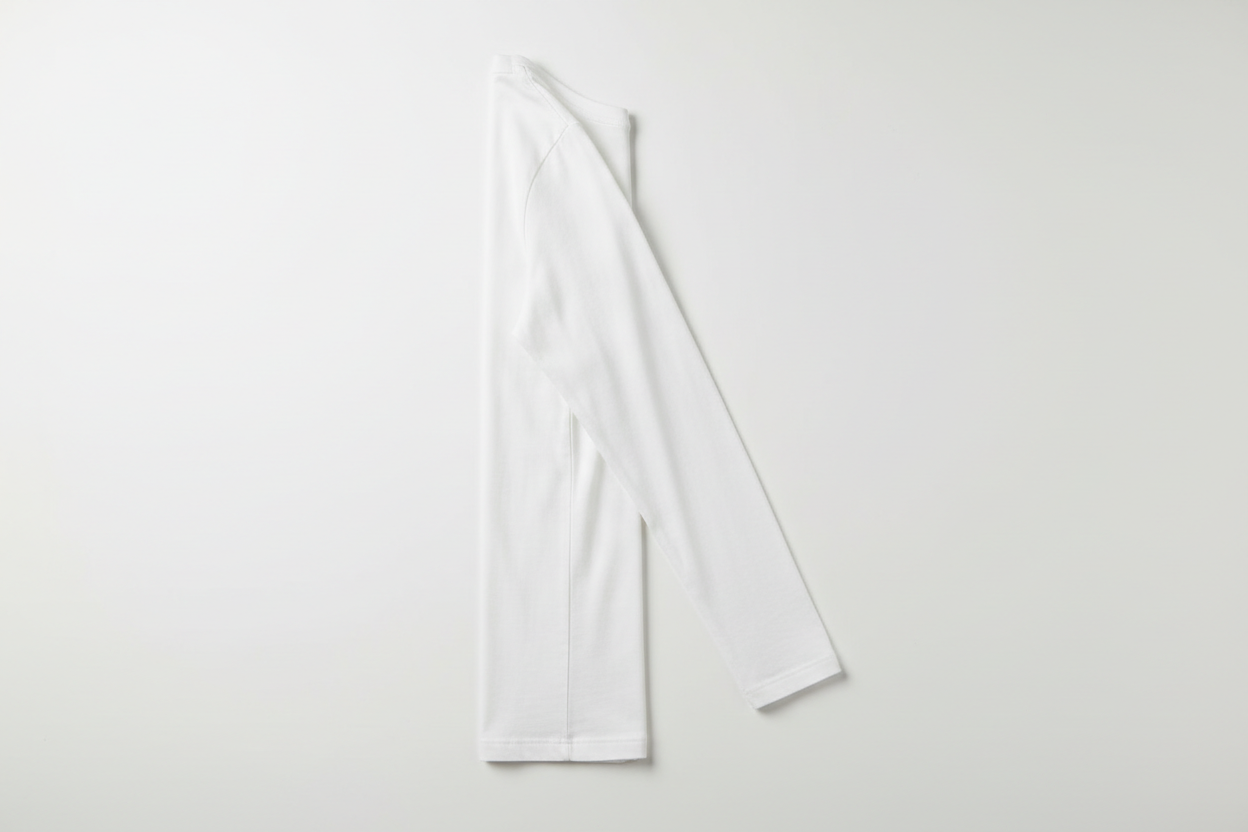 Unisex White Long Sleeve Shirt