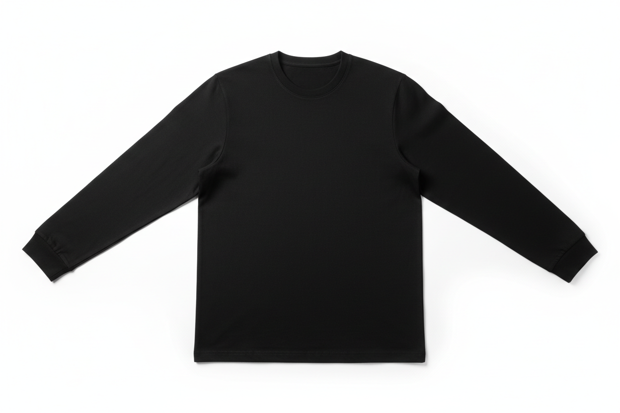 Unisex Black Long Sleeve Shirt
