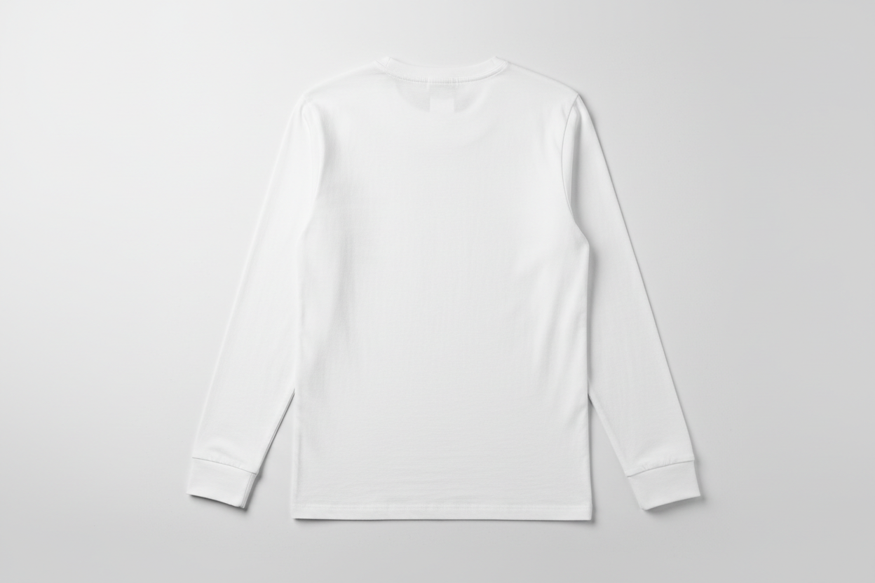 Unisex White Long Sleeve Shirt