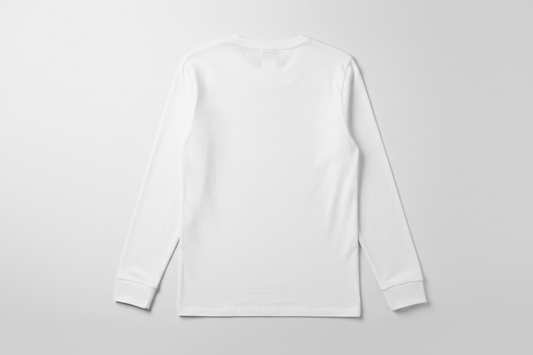 Unisex White Long Sleeve Shirt