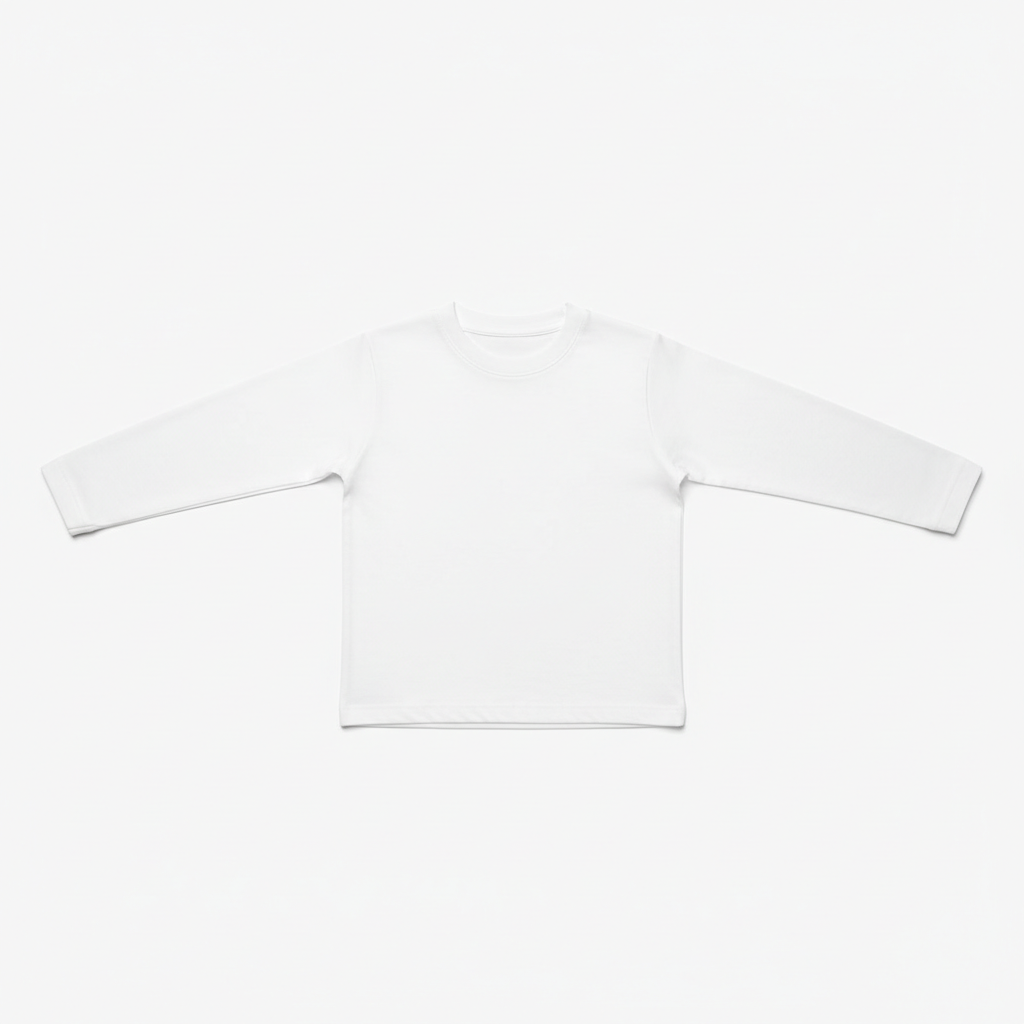 Unisex White Long Sleeve Shirt