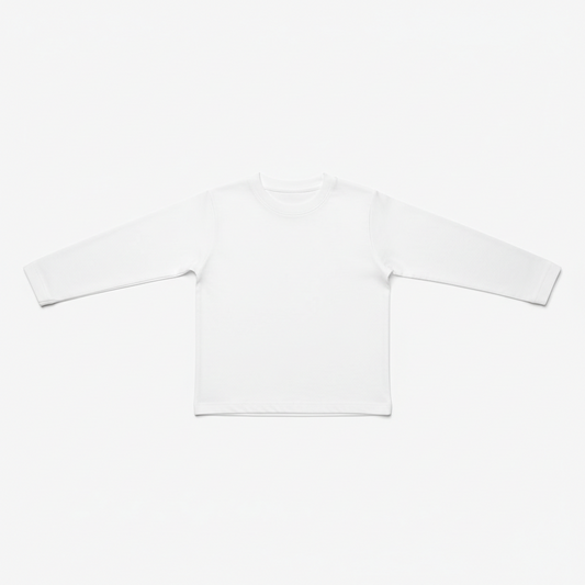 Unisex White Long Sleeve Shirt